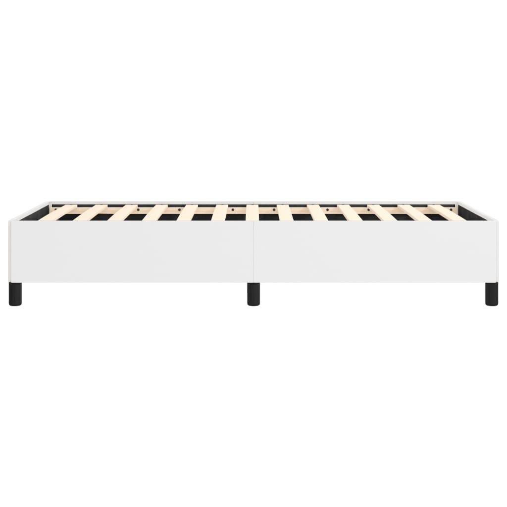 vidaXL Bed Frame White 39.4"x79.9" Twin XL Faux Leather