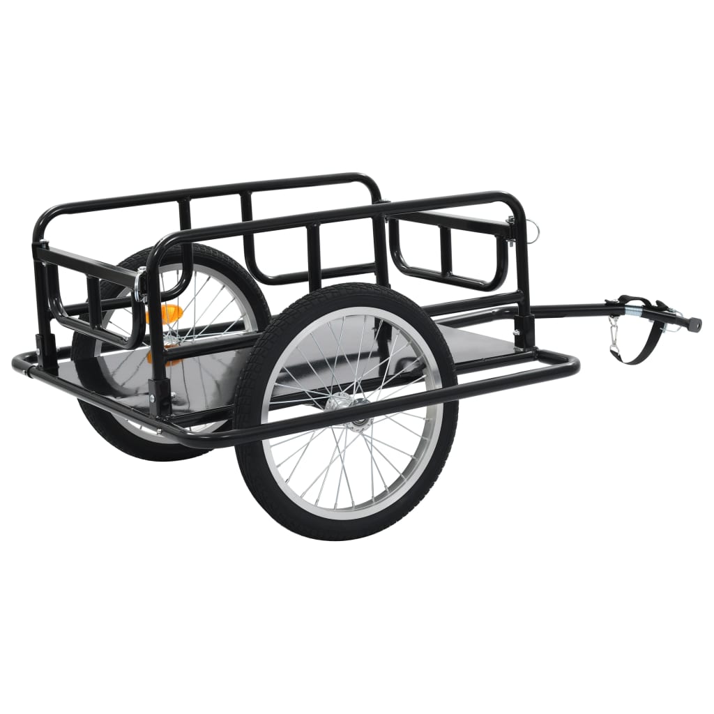 vidaXL Bike Trailer 51.2"x28.7"x19.1" Steel Black