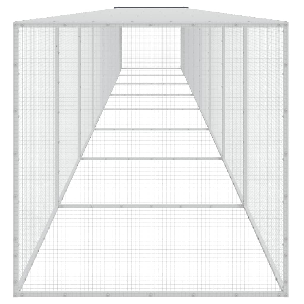 vidaXL Chicken Cage with Roof Anthracite 316.1"x38.6"x35.4" Galvanized Steel