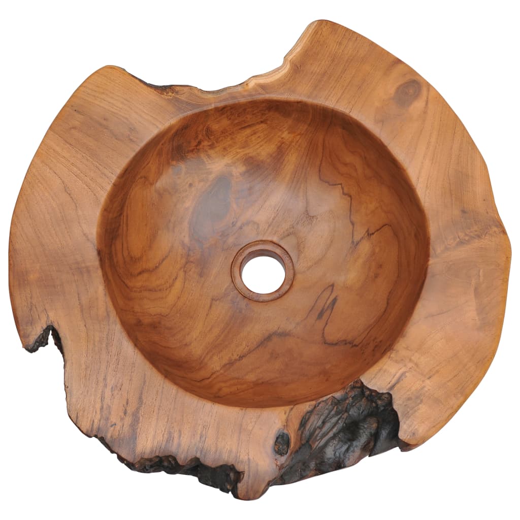 vidaXL Basin Solid Teak 17.7"