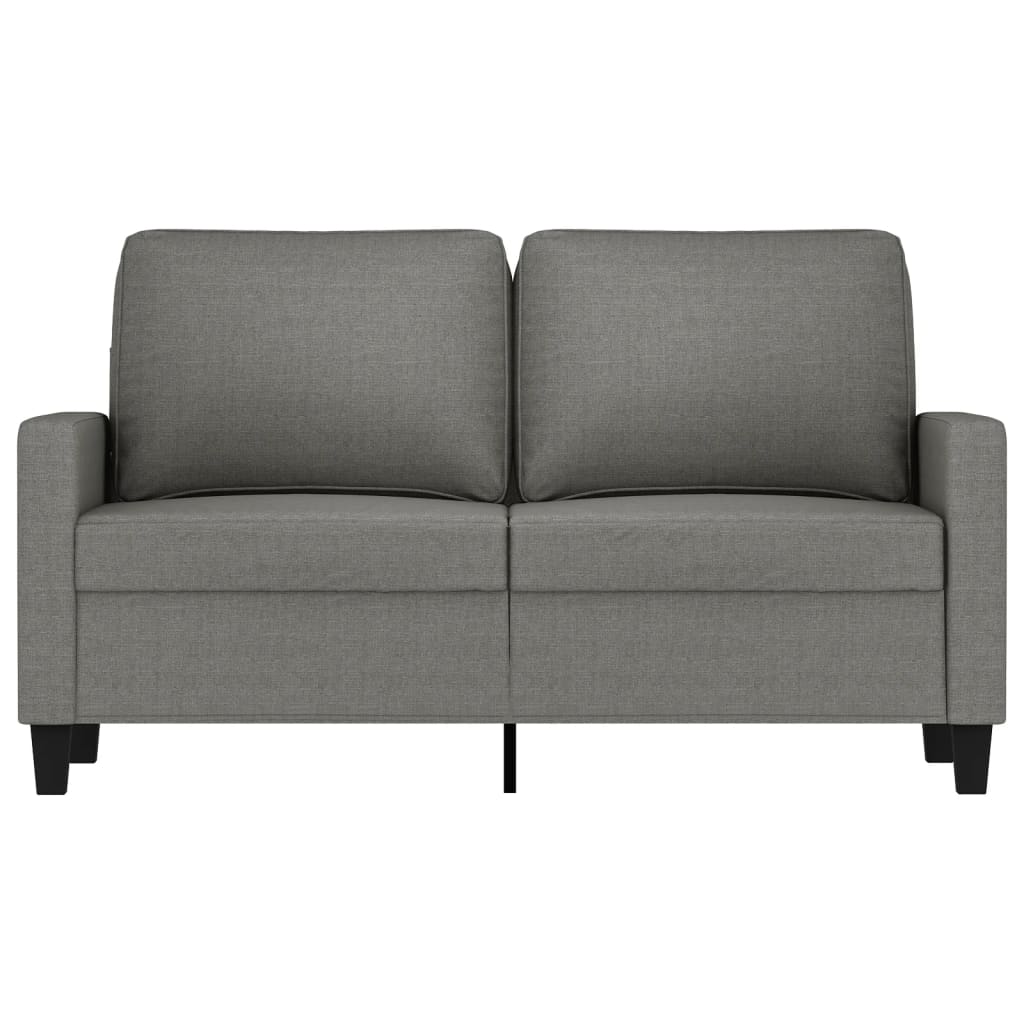 vidaXL 2-Seater Sofa Dark Gray 47.2" Fabric