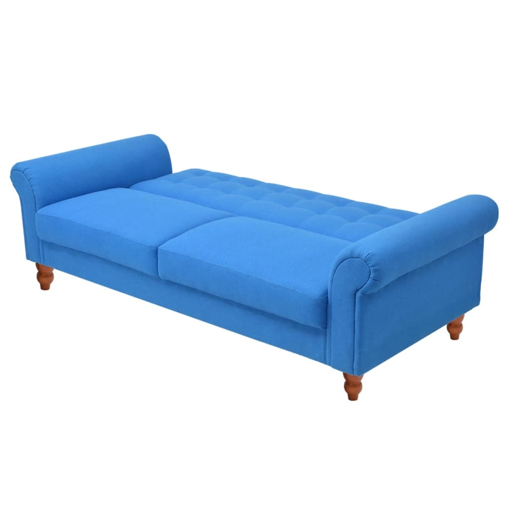 vidaXL Convertible Sofa Bed Fabric Blue