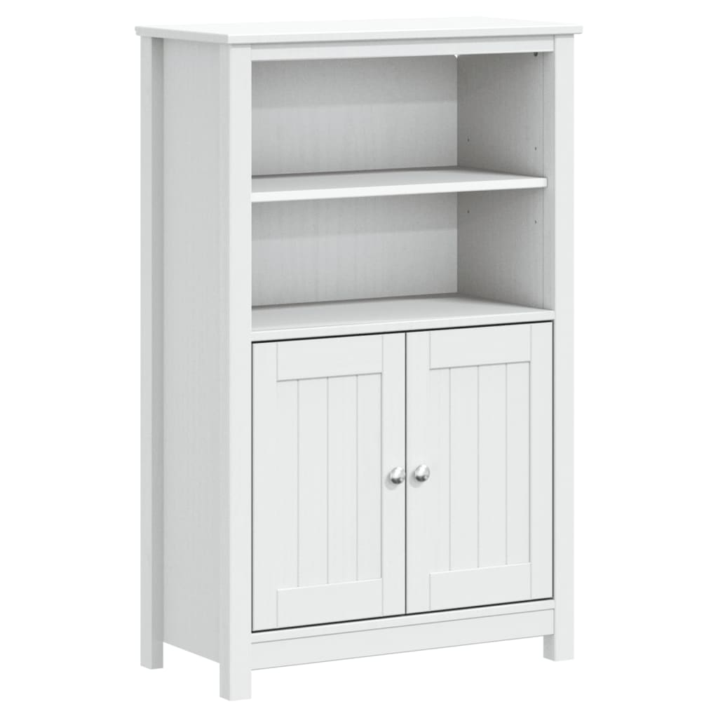 vidaXL Bathroom Cabinet BERG White 27.4"x13.4"x43.3" Solid Wood Pine