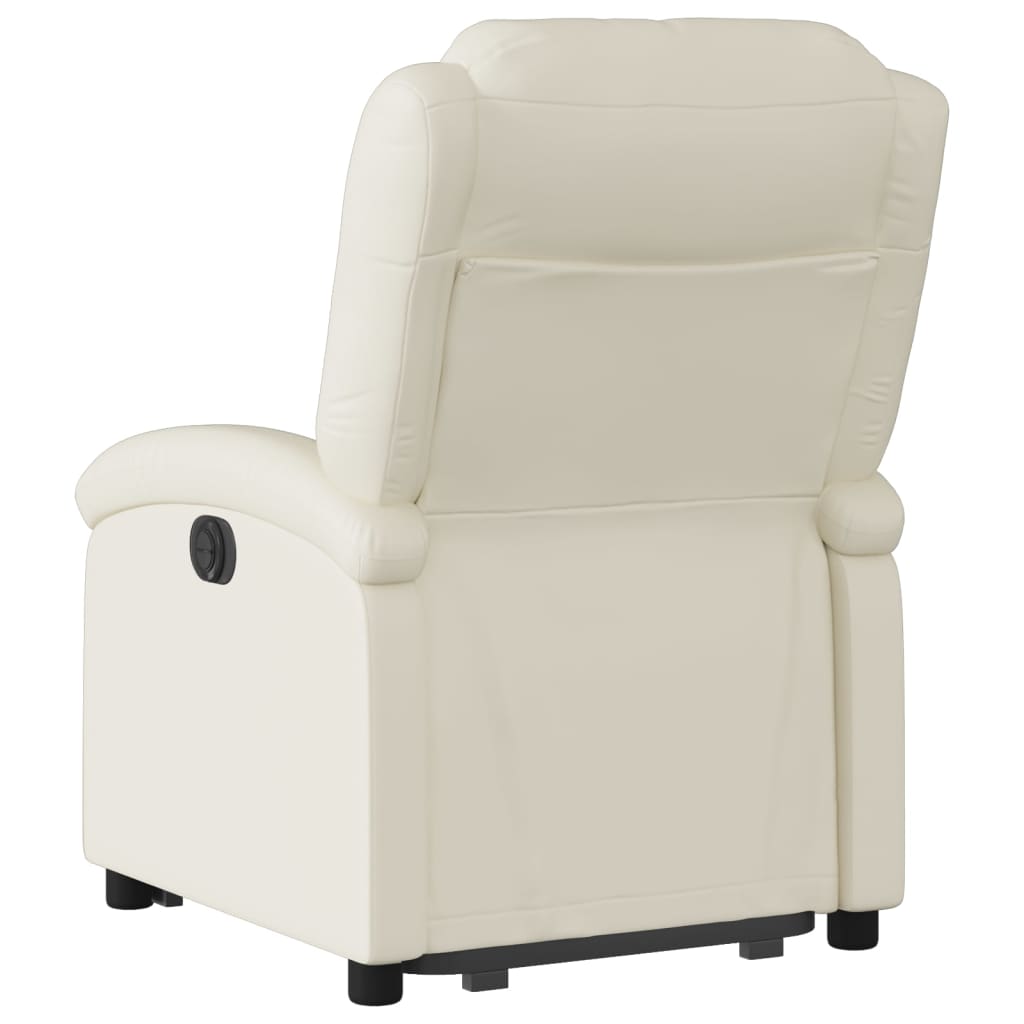 vidaXL Electric Stand up Recliner Chair Cream Faux Leather