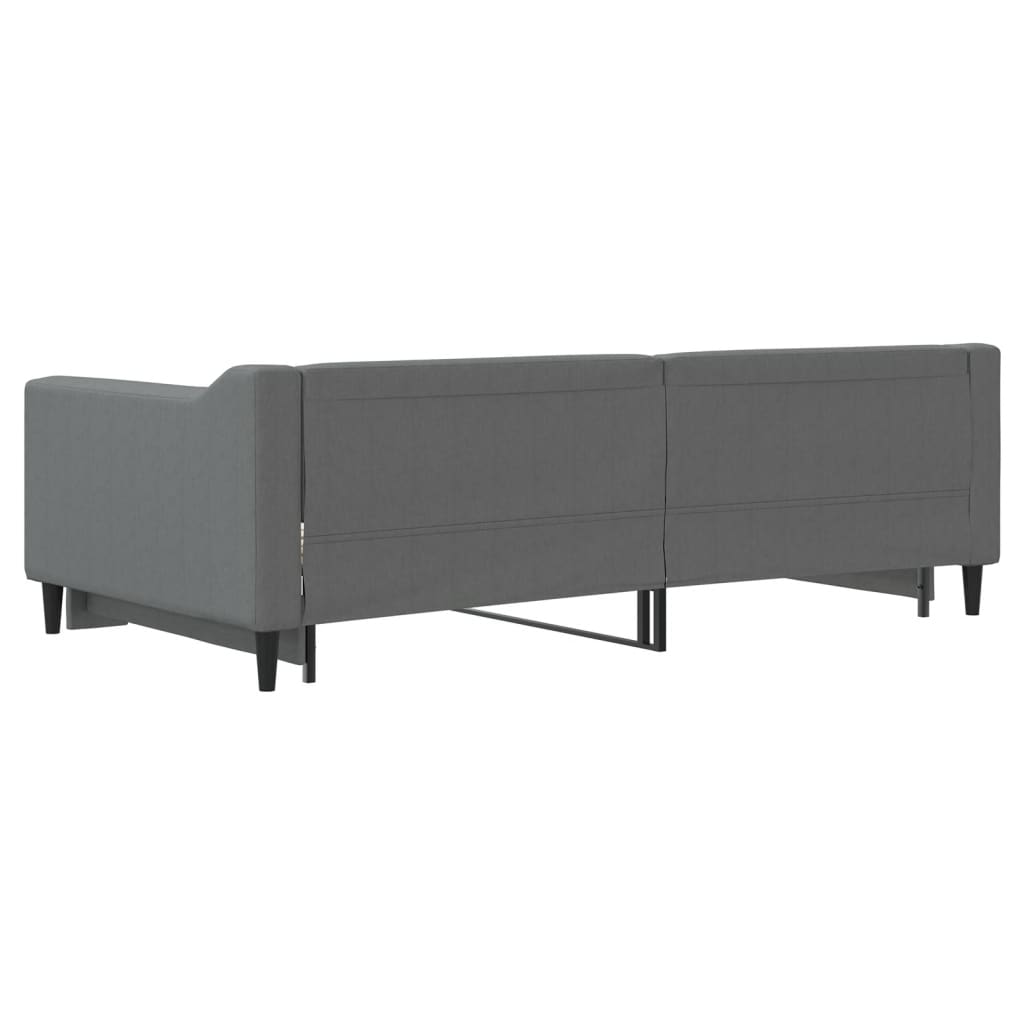 vidaXL Daybed with Trundle without Mattress Dark Gray 39.4"x74.8"