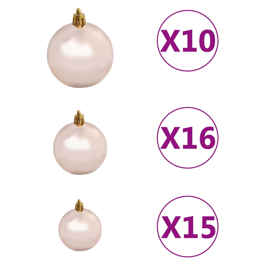 vidaXL Slim Christmas Tree 300 LEDs & Ball Set 106.3"