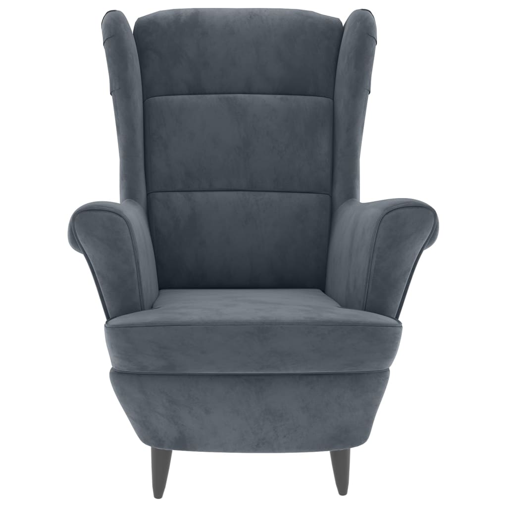 vidaXL Armchair Dark Gray Velvet