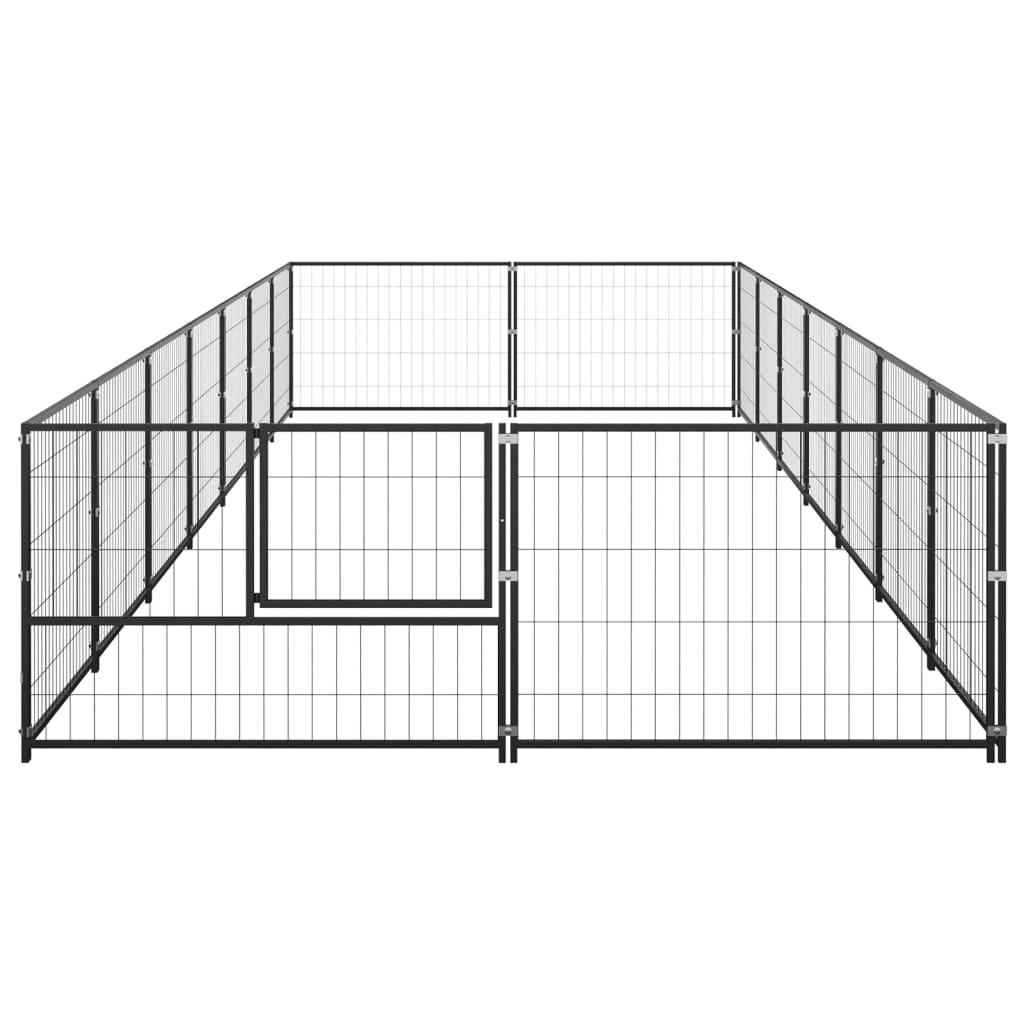 vidaXL Dog Kennel Black 150.7 ft² Steel