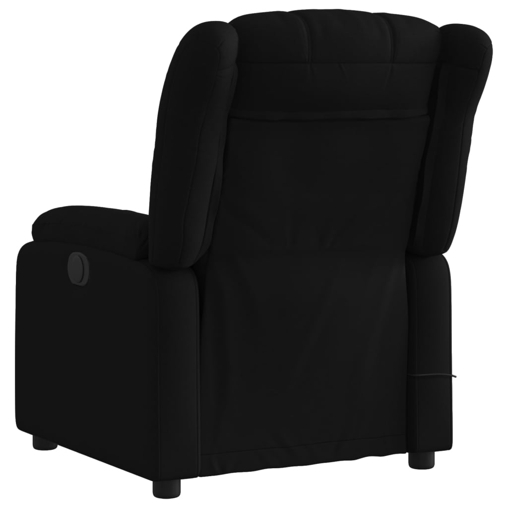 vidaXL Massage Recliner Chair Black Fabric