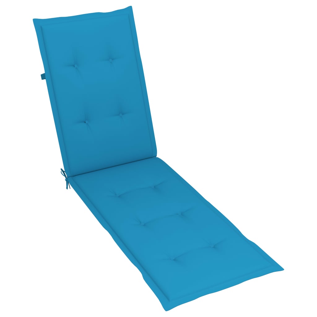 vidaXL Deck Chair Cushion Blue (29.5"+41.3")x19.7"x1.6"