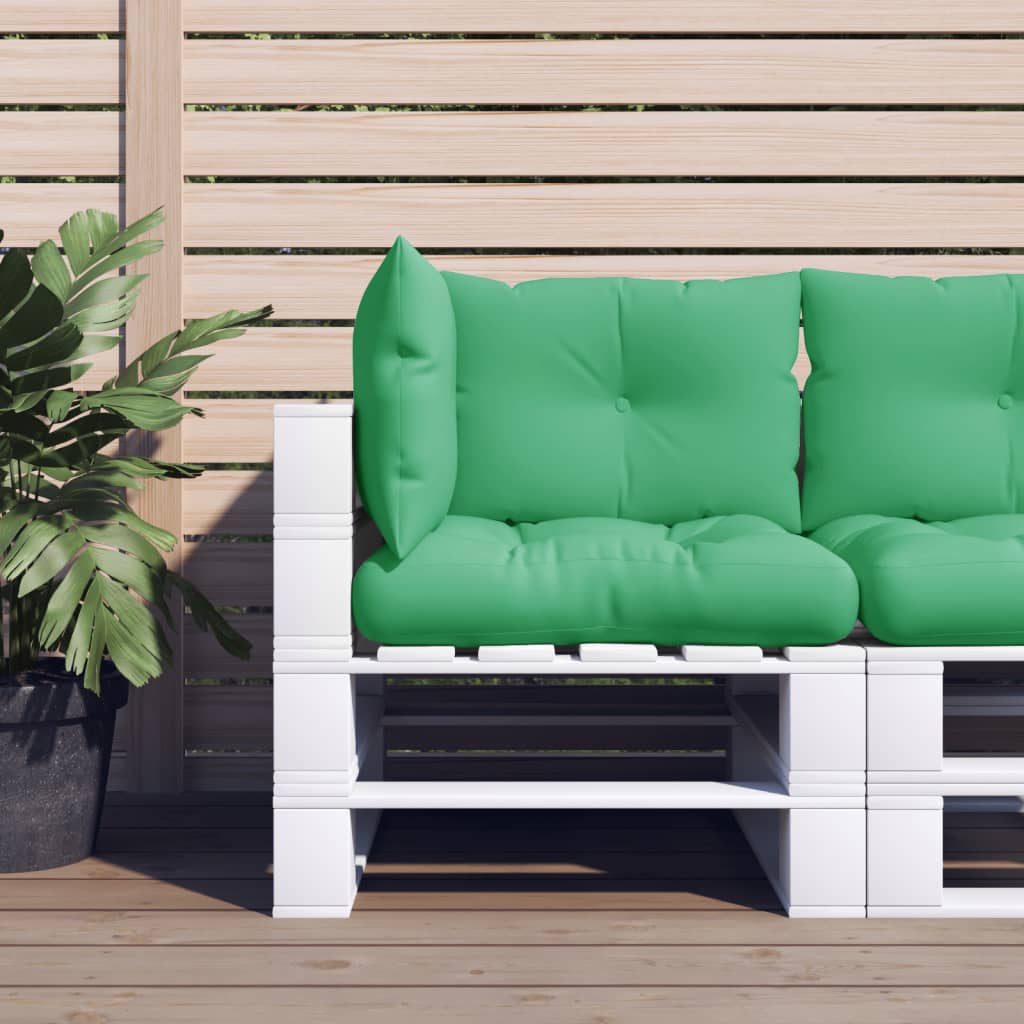 vidaXL Pallet Cushions 3 pcs Green Fabric