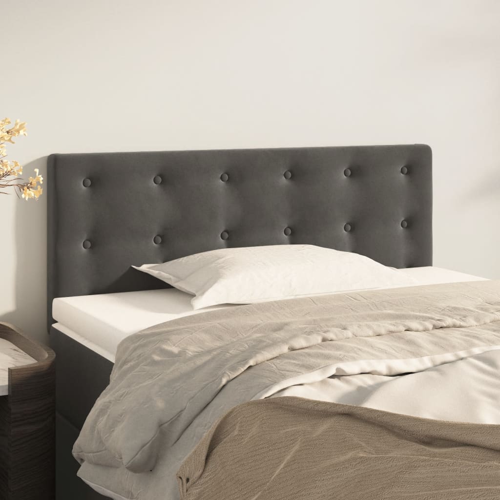 vidaXL Headboard Dark Gray 39.4"x2"x30.7"/34.6" Velvet