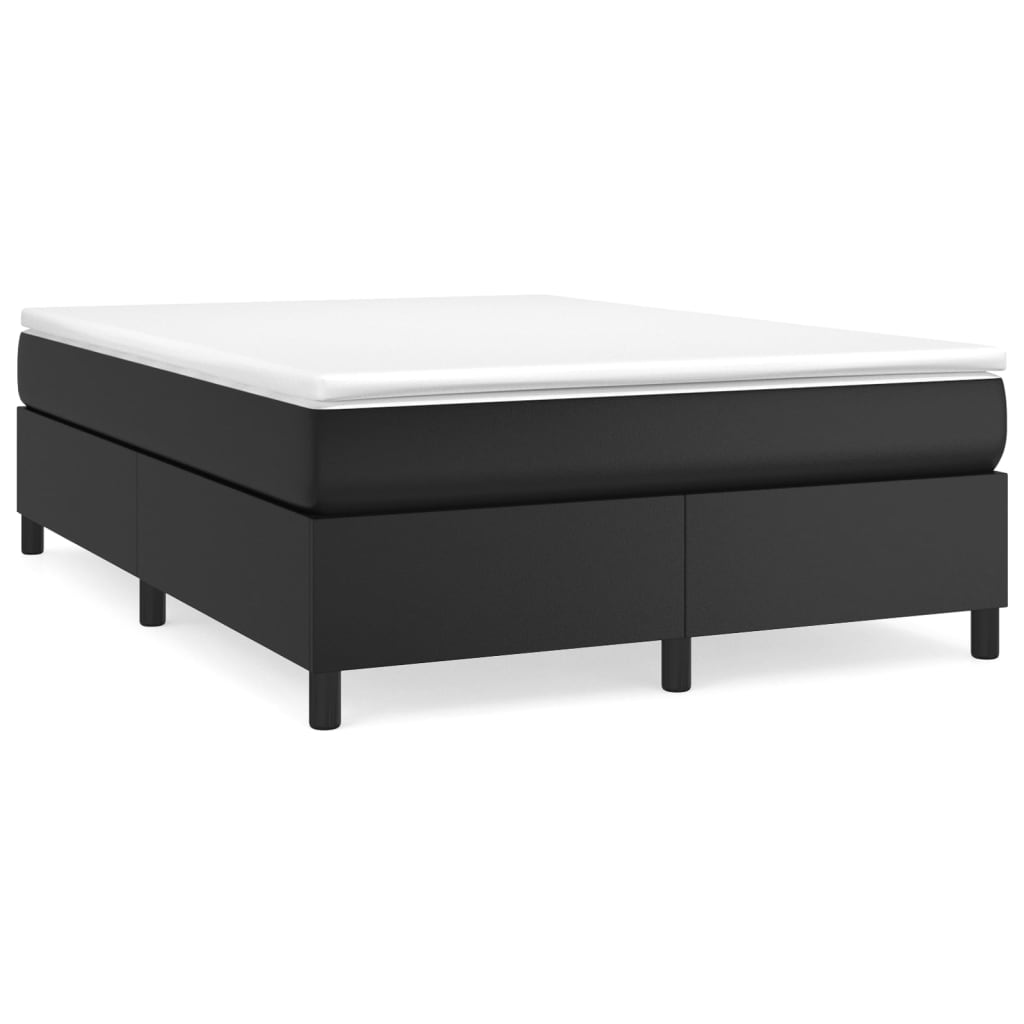 vidaXL Bed Frame Black 53.9"x74.8" Full Faux Leather