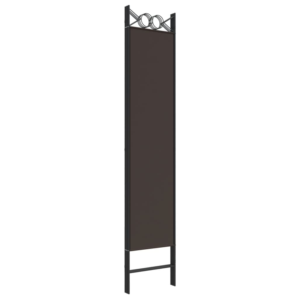 vidaXL 4-Panel Room Divider Brown 63"x78.7" Fabric