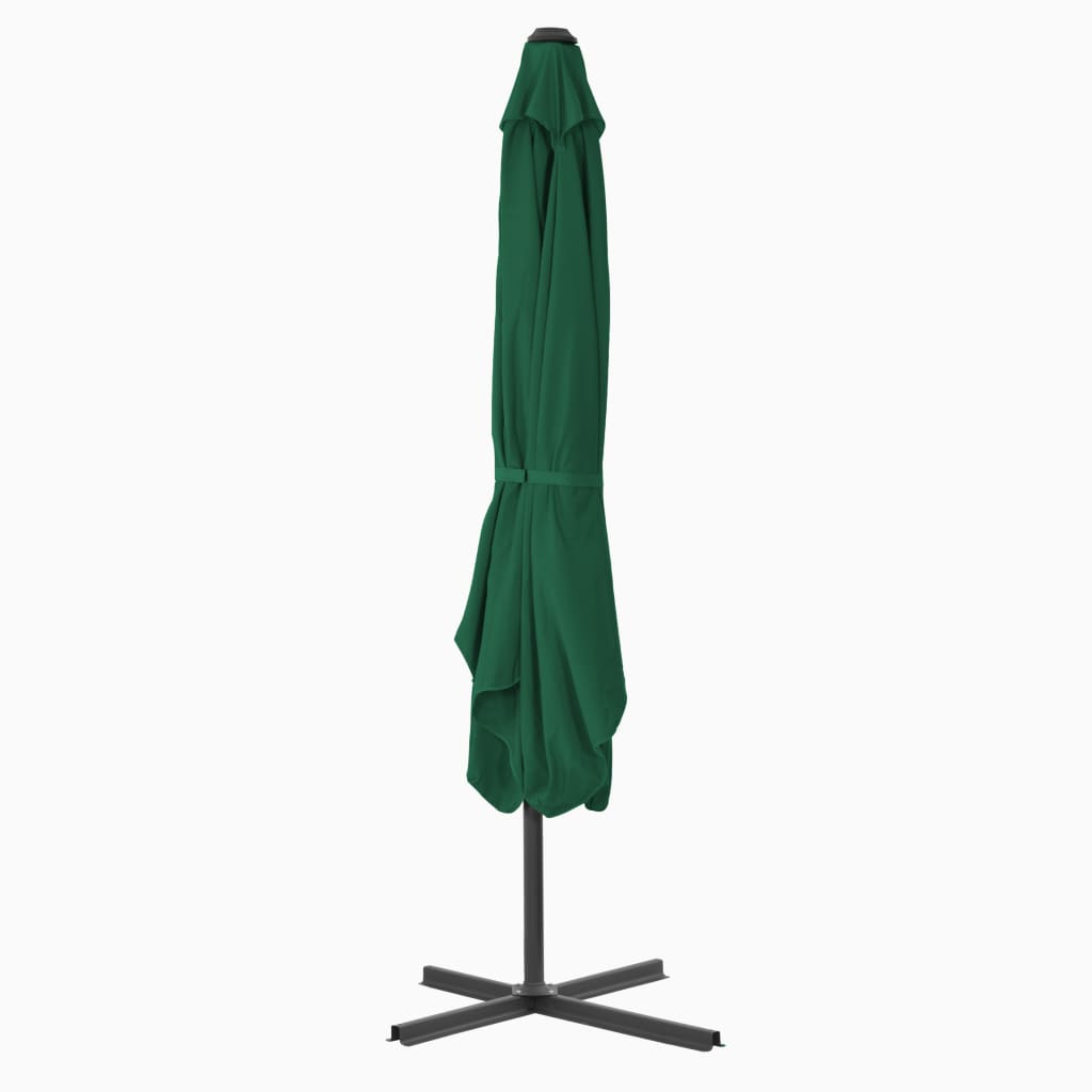 vidaXL Garden Parasol with Steel Pole 98.4"x98.4" Green