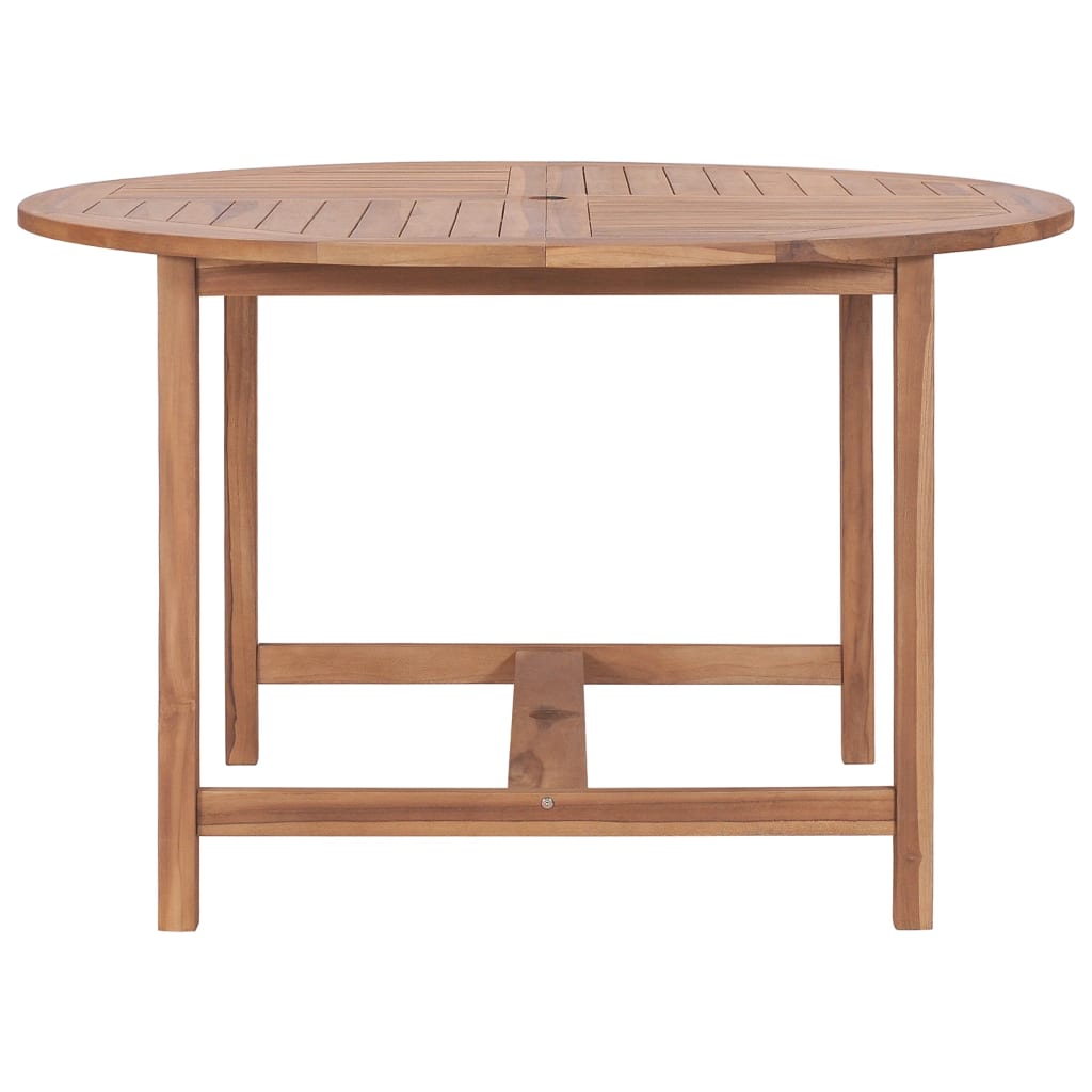 vidaXL Patio Dining Table Ø43.3"x29.5" Solid Wood Teak