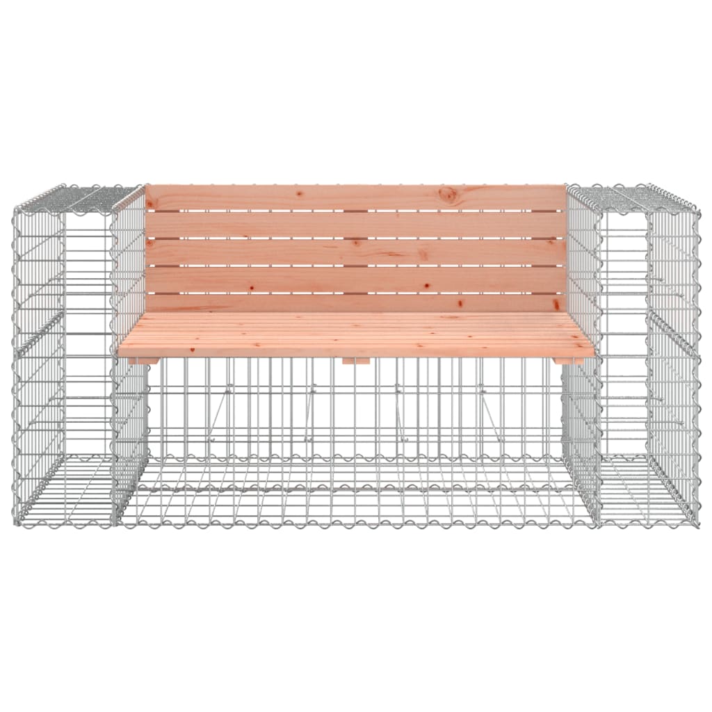 vidaXL Patio Bench Gabion Design 56.3"x28"x25.8" Solid Wood Douglas