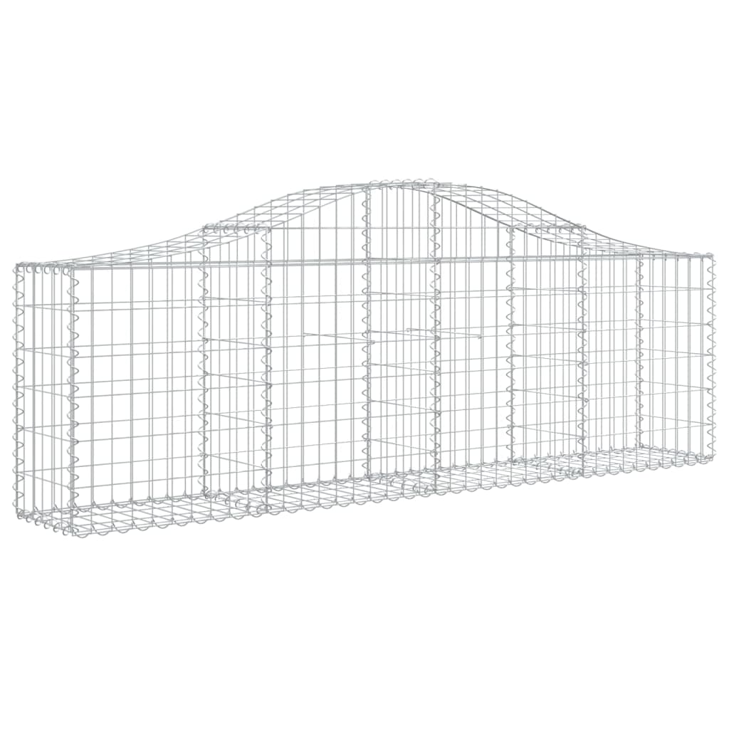 vidaXL Arched Gabion Baskets 9 pcs 78.7"x11.8"x23.6"/31.5" Galvanized Iron