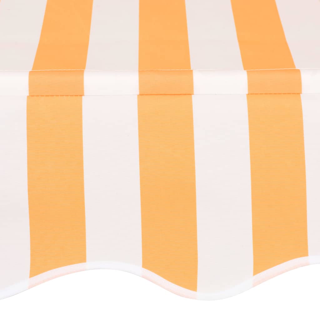 vidaXL Manual Retractable Awning 59" Orange and White Stripes