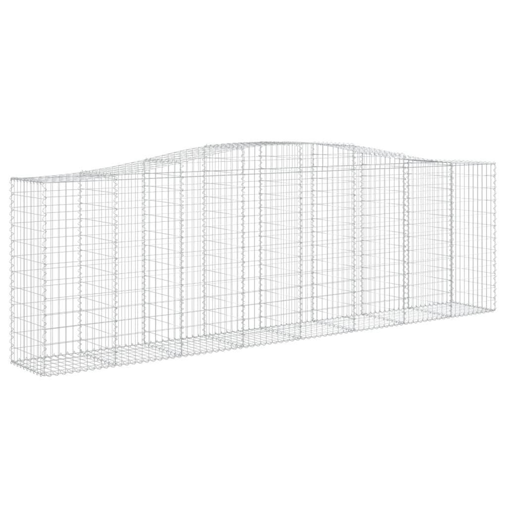 vidaXL Arched Gabion Baskets 3 pcs 157.5"x19.7"x47.2"/55.1" Galvanized Iron