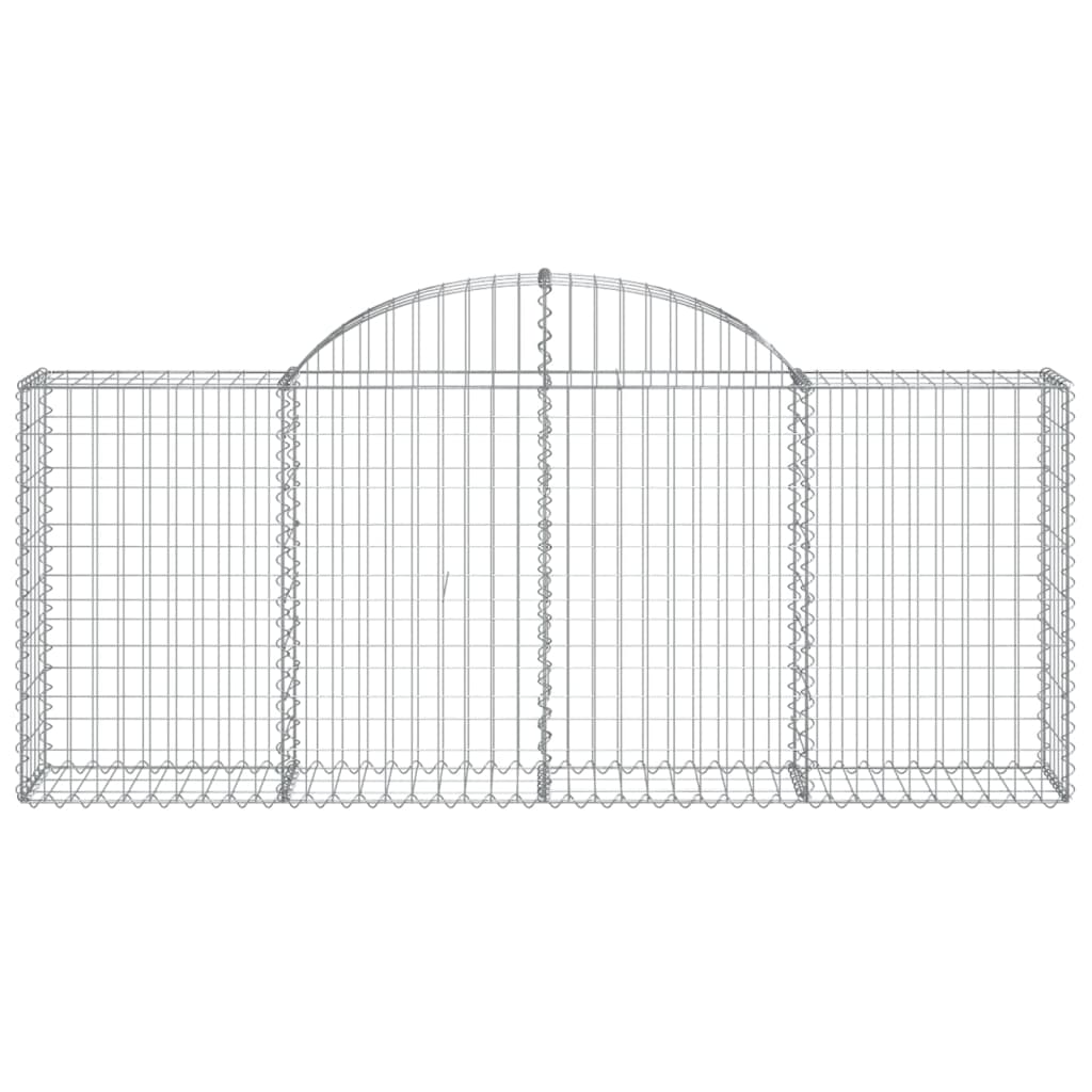 vidaXL Arched Gabion Baskets 25 pcs 78.7"x11.8"x31.5"/39.4" Galvanized Iron