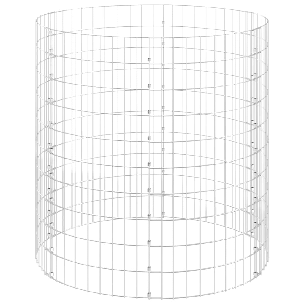 vidaXL Circular Gabion Pole Galvanized Steel Ø39.4"x39.4"