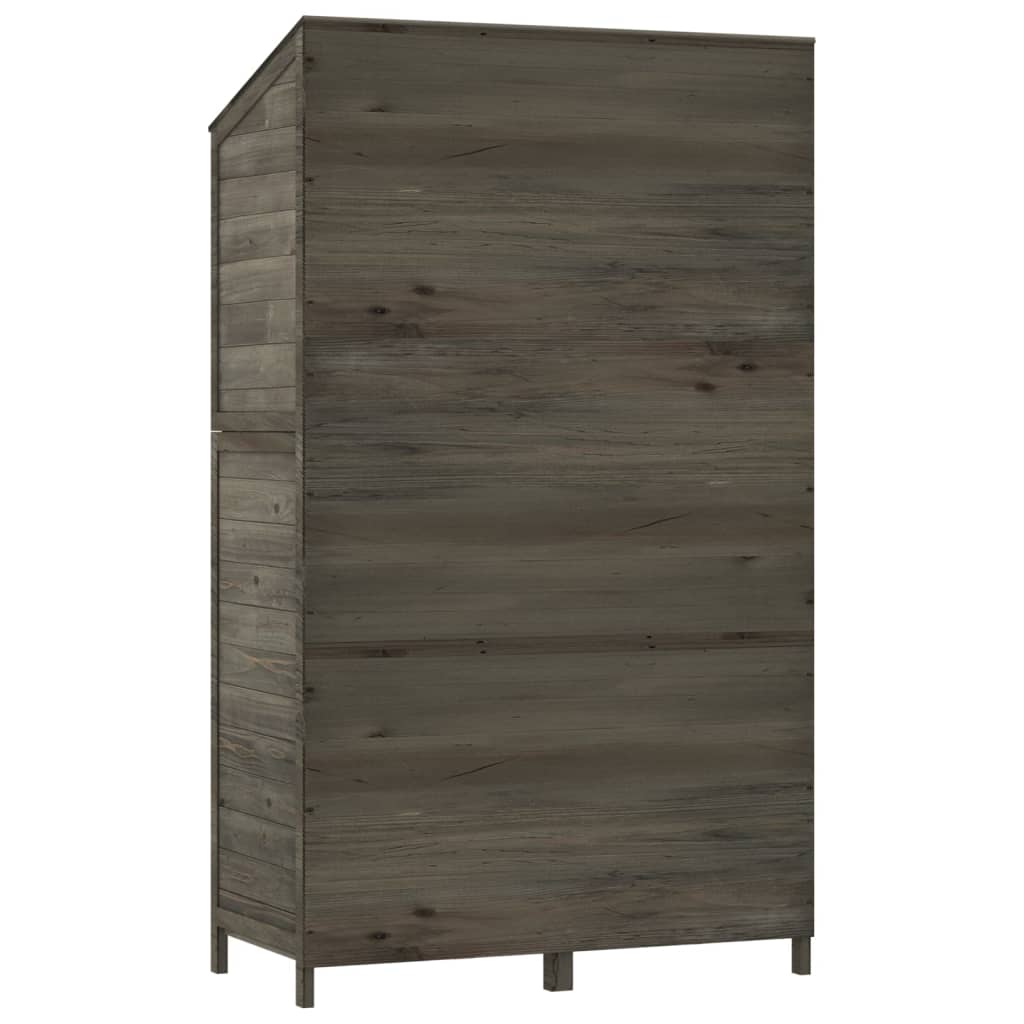 vidaXL Garden Shed Anthracite 40.2"x20.5"x68.7" Solid Wood Fir