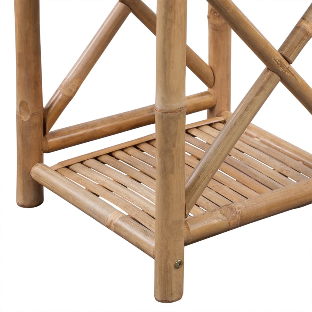 vidaXL 3-Tier Bamboo Shelf  Square