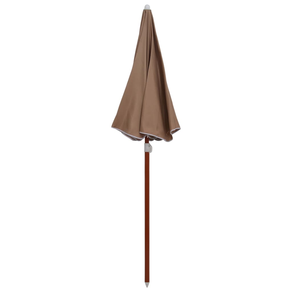 vidaXL Garden Parasol with Steel Pole 70.9" Taupe