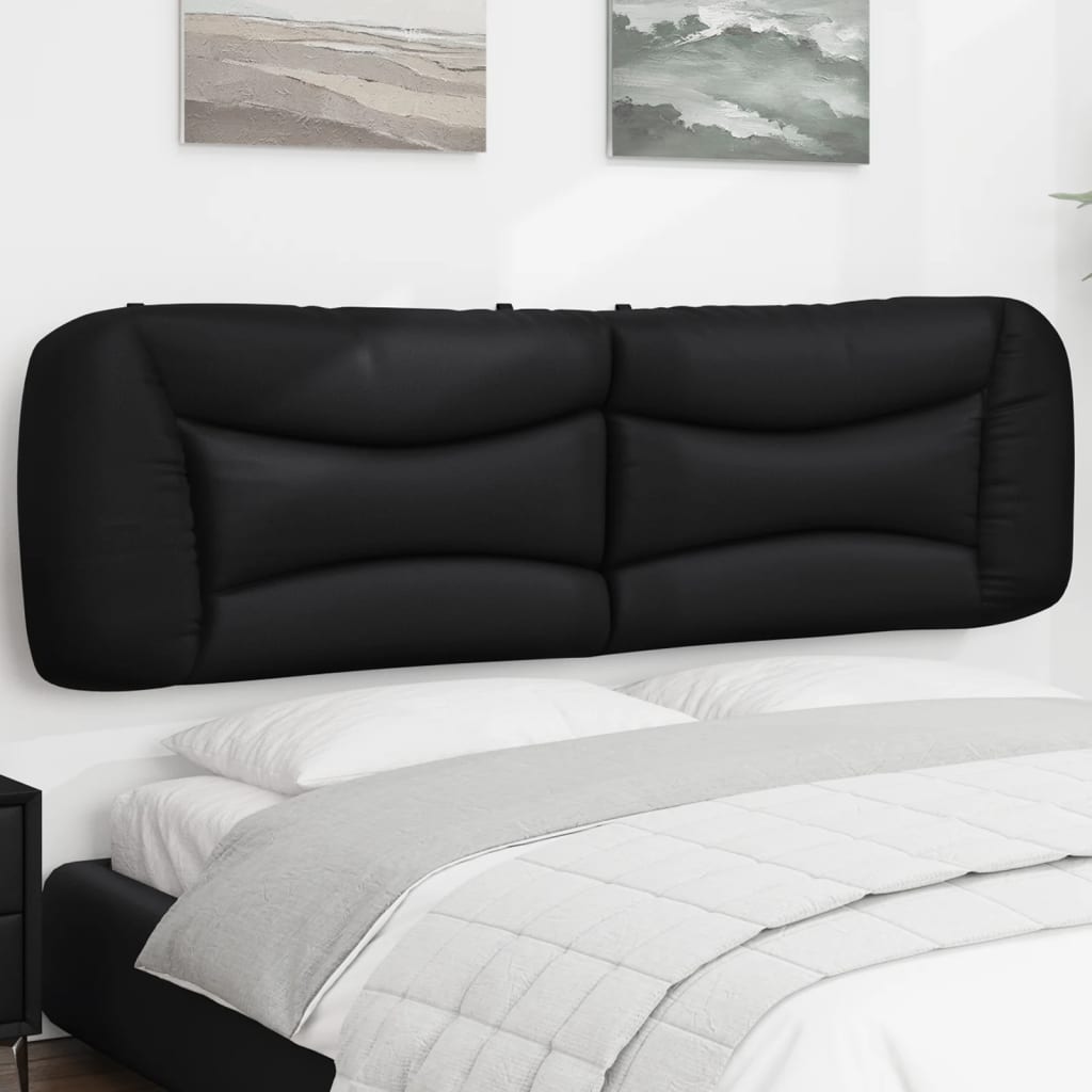 vidaXL Headboard Cushion Black 72" Faux Leather