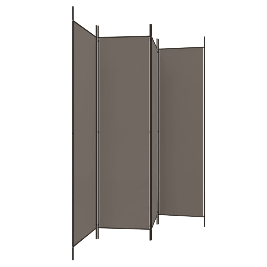 vidaXL 4-Panel Room Divider Anthracite 78.7"x86.6" Fabric