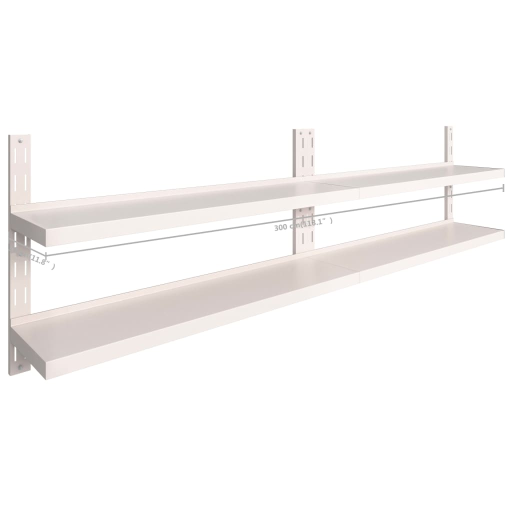  Hanging Floating Stainless Steel Shelf, 2-Layer