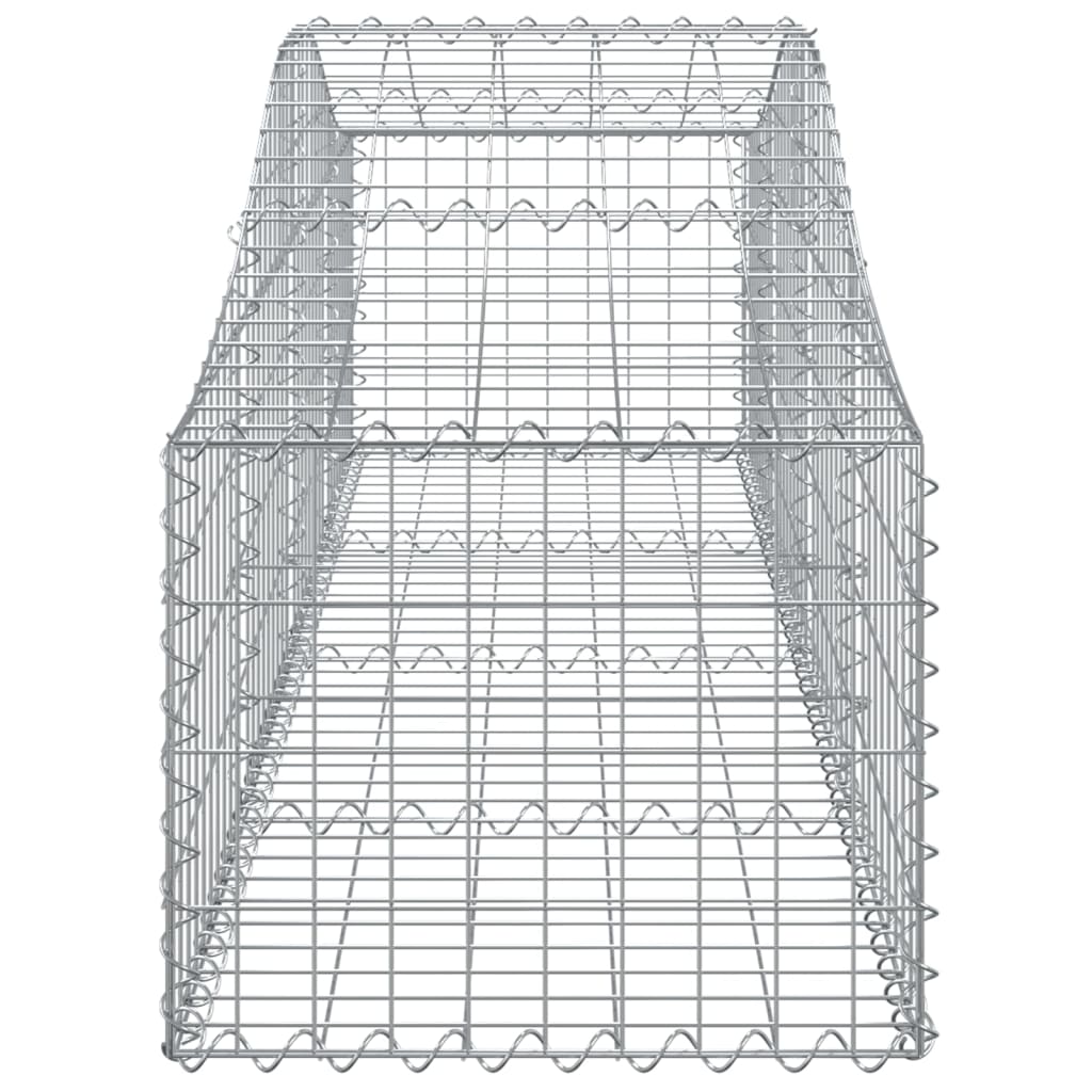 vidaXL Arched Gabion Baskets 4 pcs 78.7"x19.7"x15.7"/23.6" Galvanized Iron