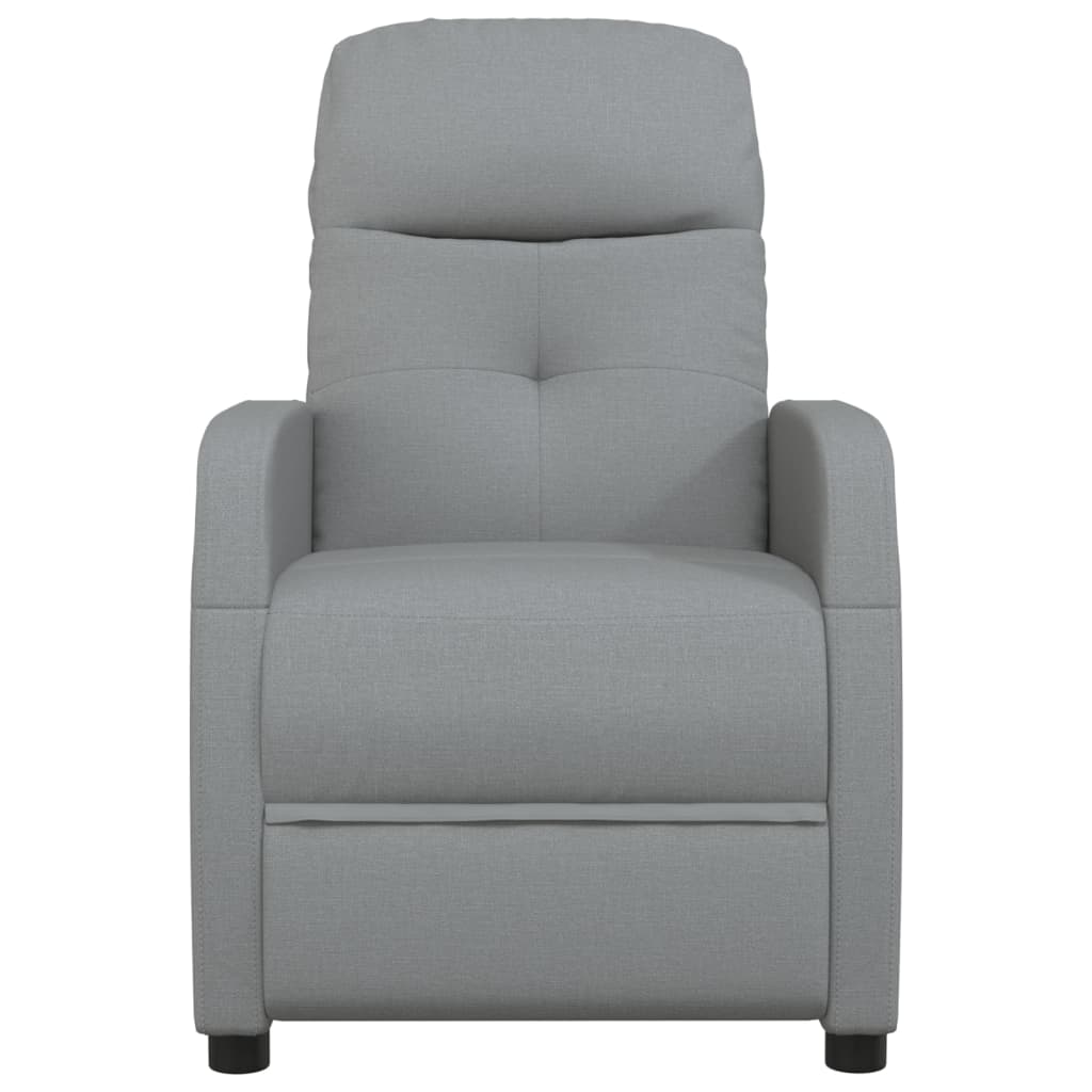 vidaXL Recliner Light Gray Fabric