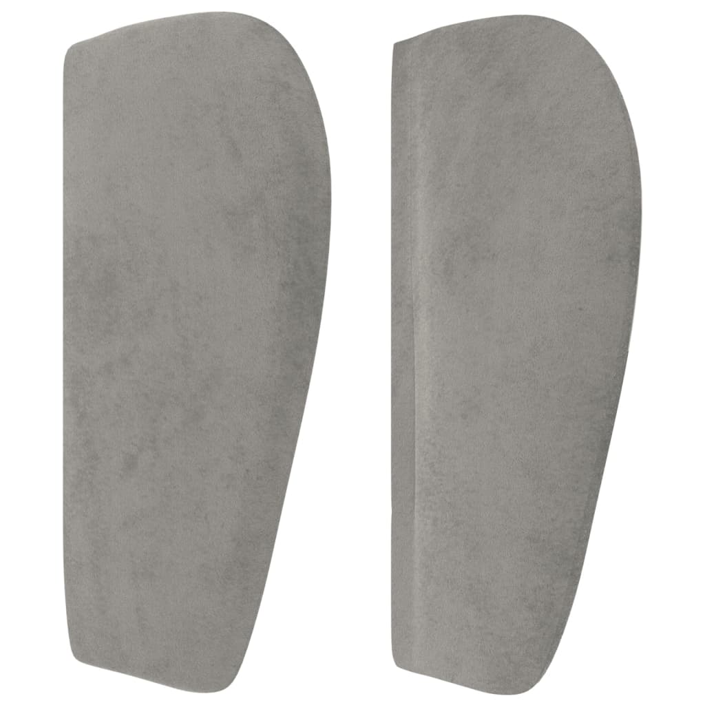 vidaXL Headboard with Ears Light Gray 79.9"x9.1"x30.7"/34.6" Velvet