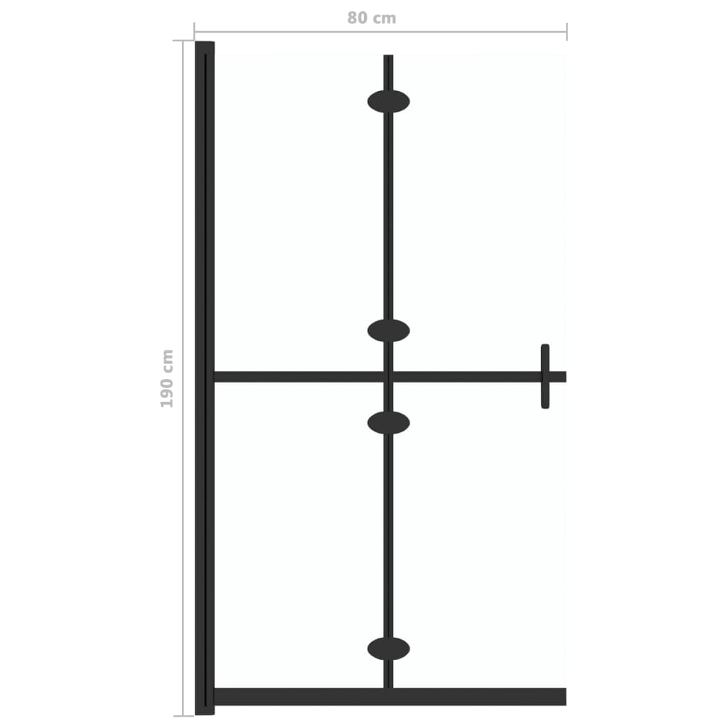 vidaXL Foldable Walk-in Shower Wall Transparent ESG Glass 31.5"x74.8"