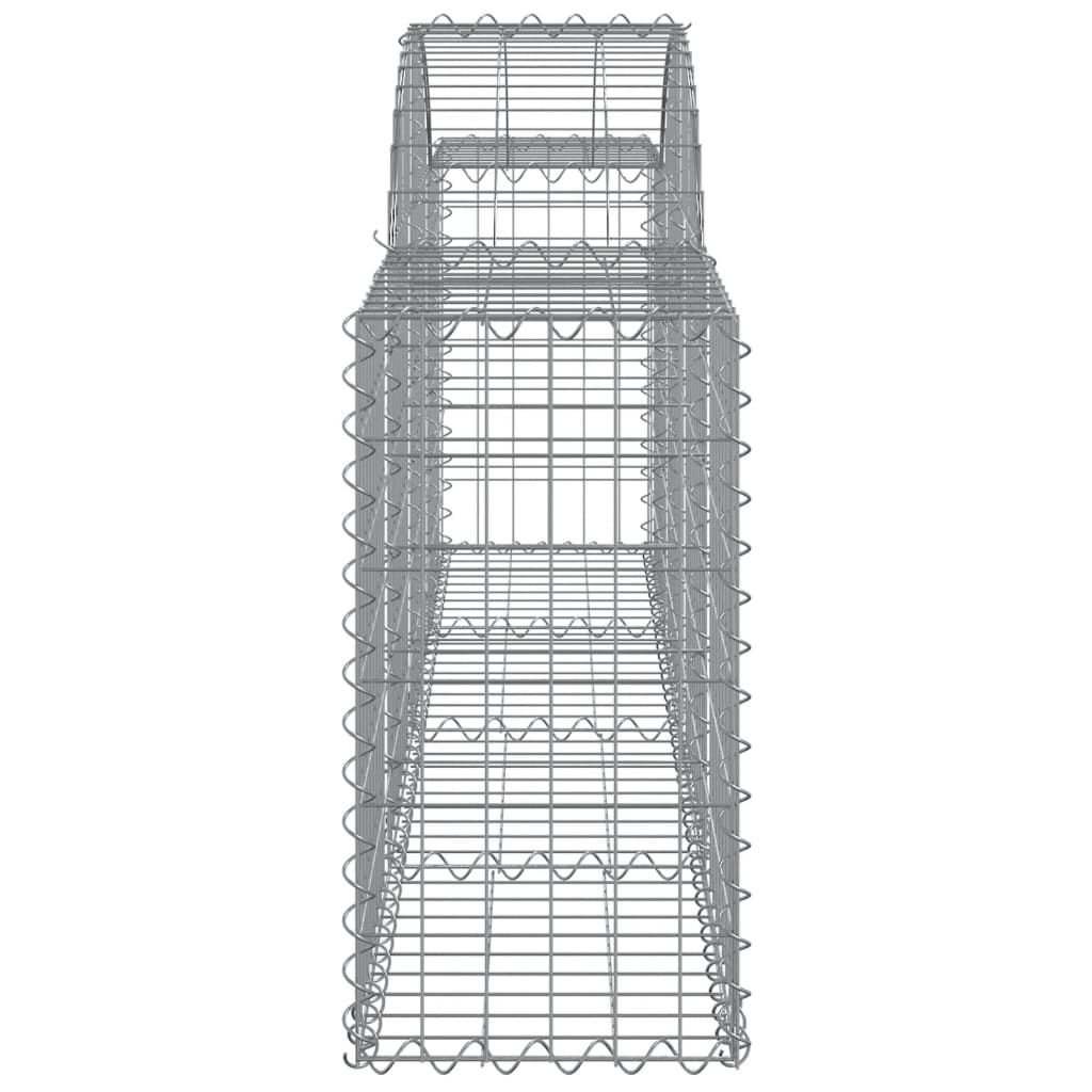 vidaXL Arched Gabion Baskets 13 pcs 78.7"x11.8"x23.6"/31.5" Galvanized Iron