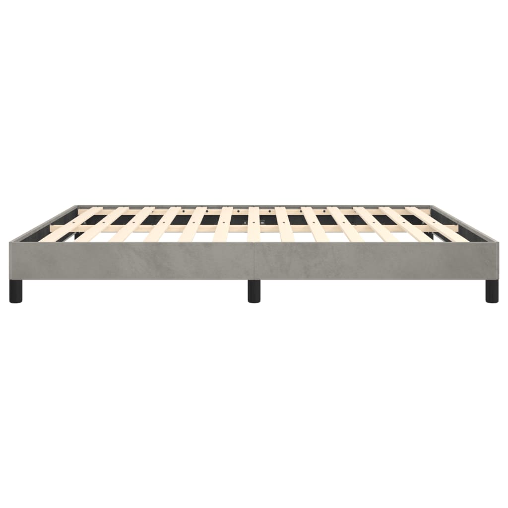 vidaXL Bed Frame Light Gray 72"x83.9" California King Velvet