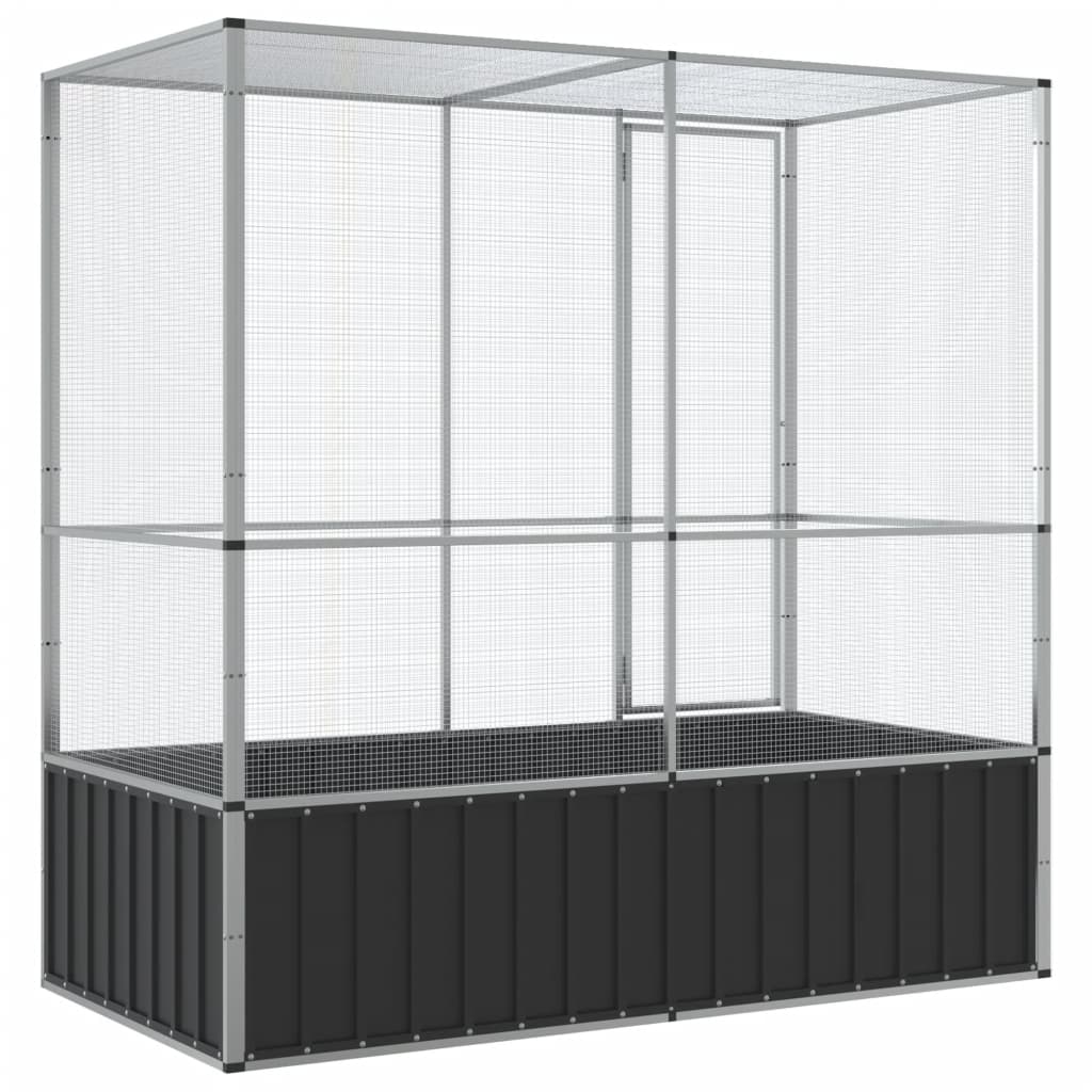 vidaXL Aviary Silver 82.9"x42.1"x83.5" Steel