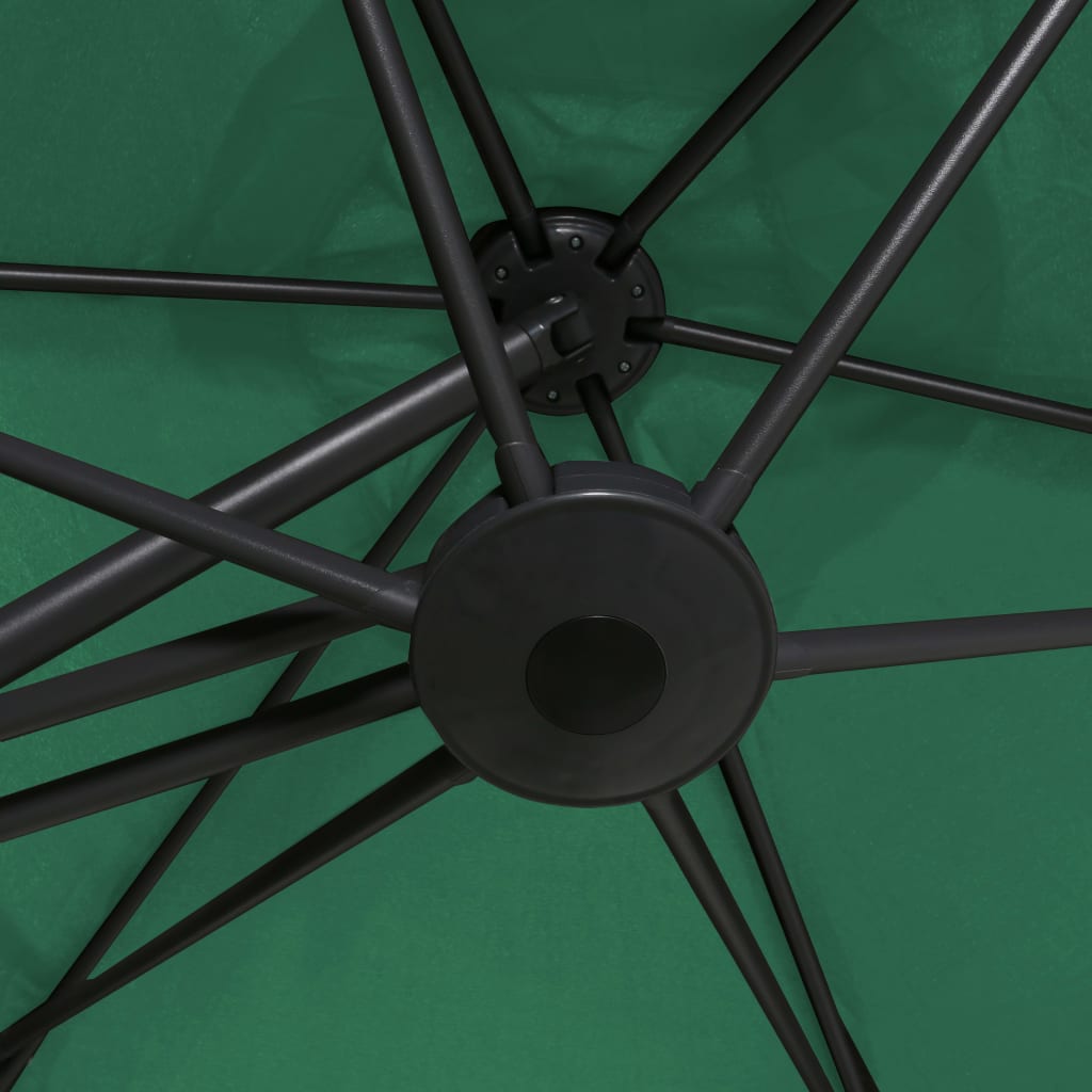 vidaXL Outdoor Parasol with Steel Pole 118.1" Green