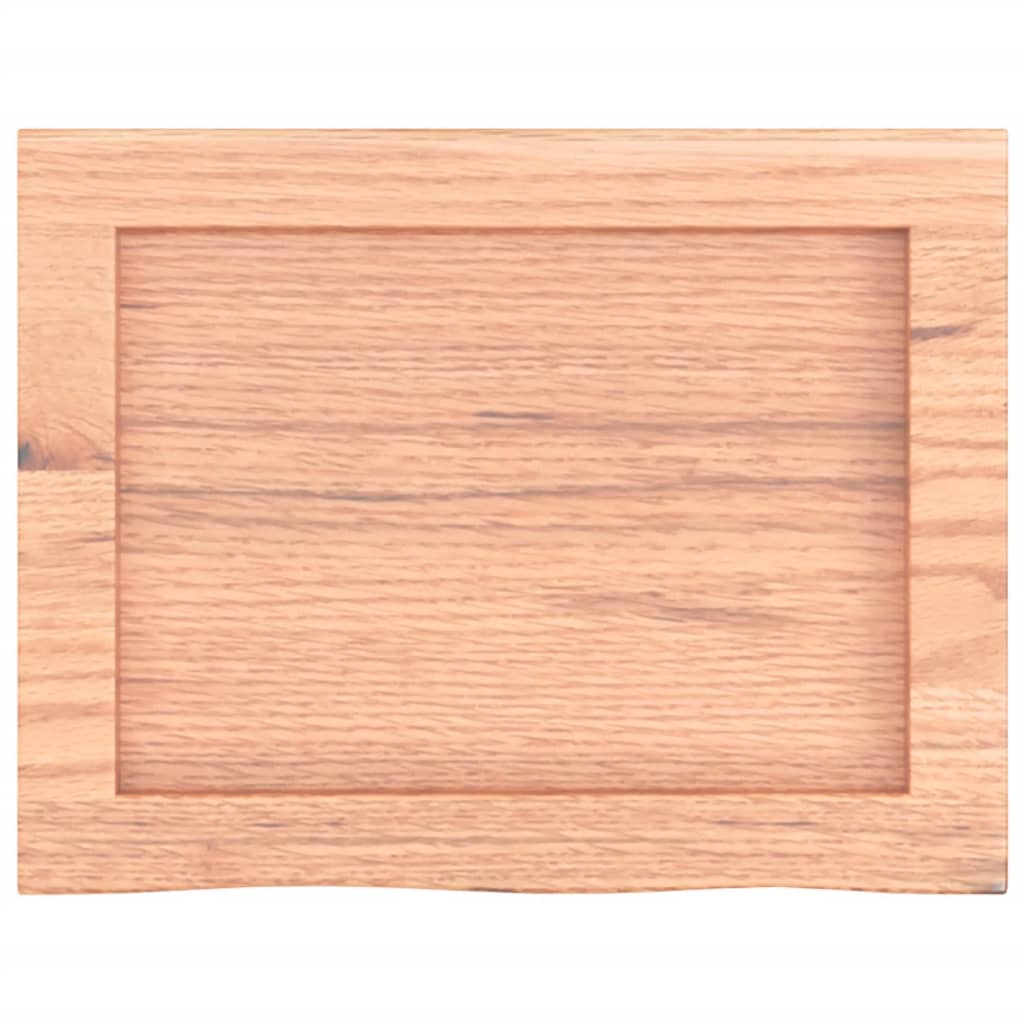 vidaXL Bathroom Countertop Light Brown 15.7"x11.8"x(0.8"-1.6") Treated Solid Wood