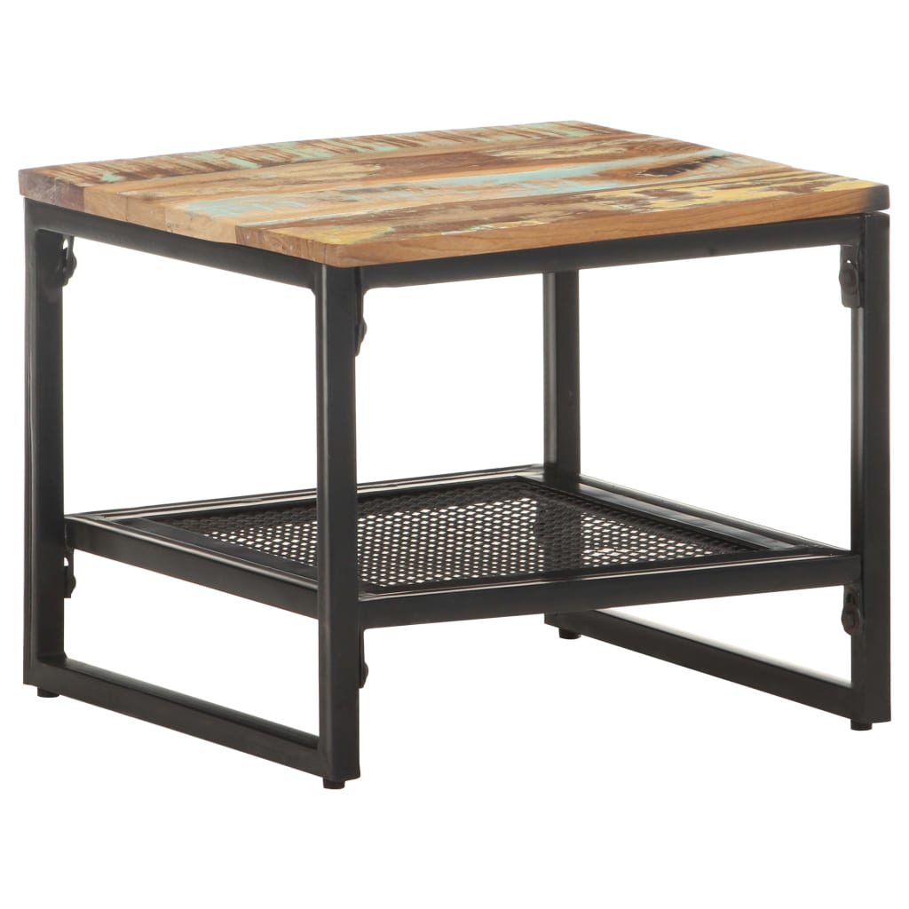 vidaXL Side Table 15.7"x15.7"x13.8" Solid Reclaimed Wood