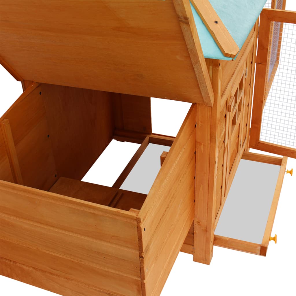 vidaXL Chicken Laying Nest 3 Compartments 28.3x13x21.3 Solid Pine Wood