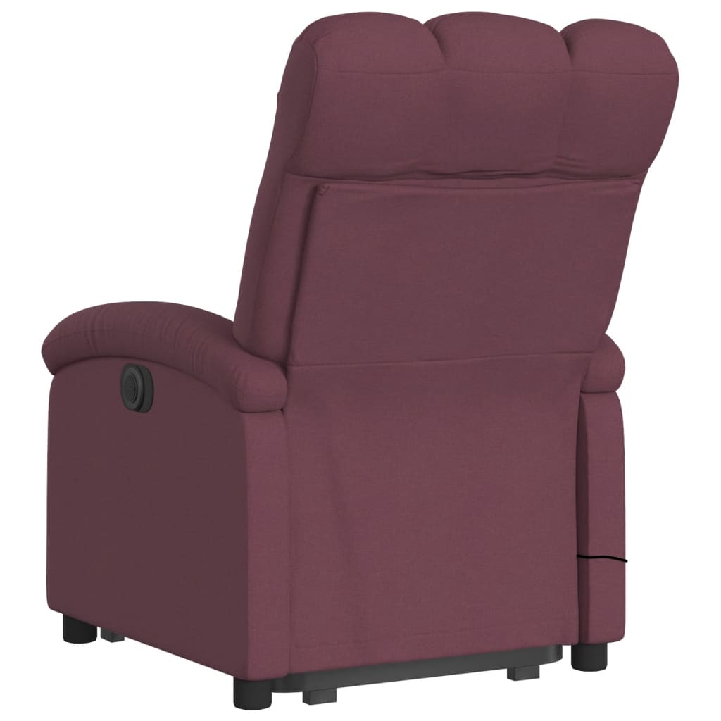 vidaXL Stand up Massage Recliner Chair Purple Fabric