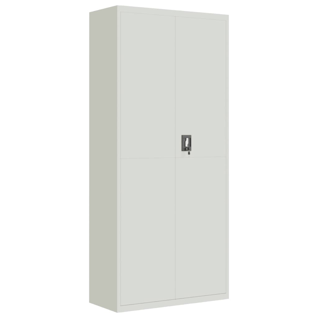 vidaXL File Cabinet Light Gray 35.4"x15.7"x94.5" Steel