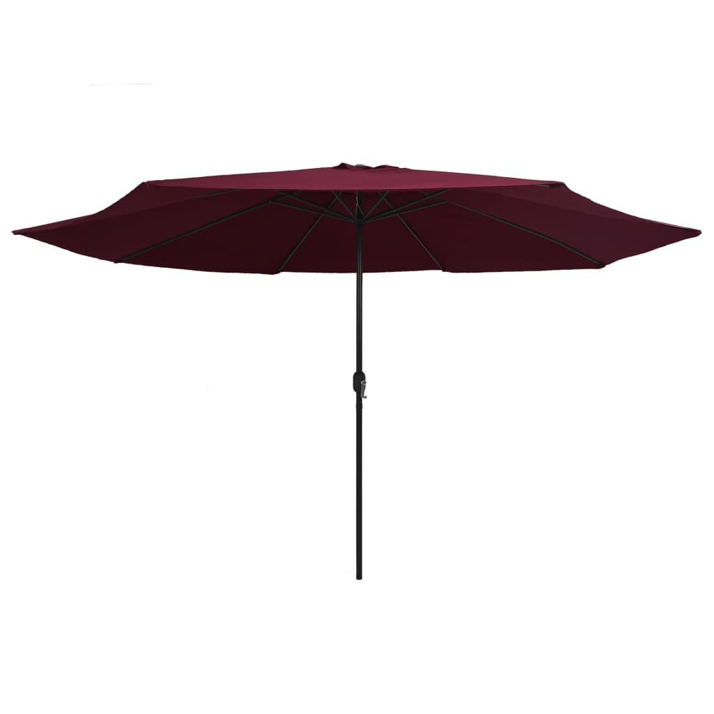 vidaXL Garden Parasol with Metal Pole 153.5" Bordeaux Red