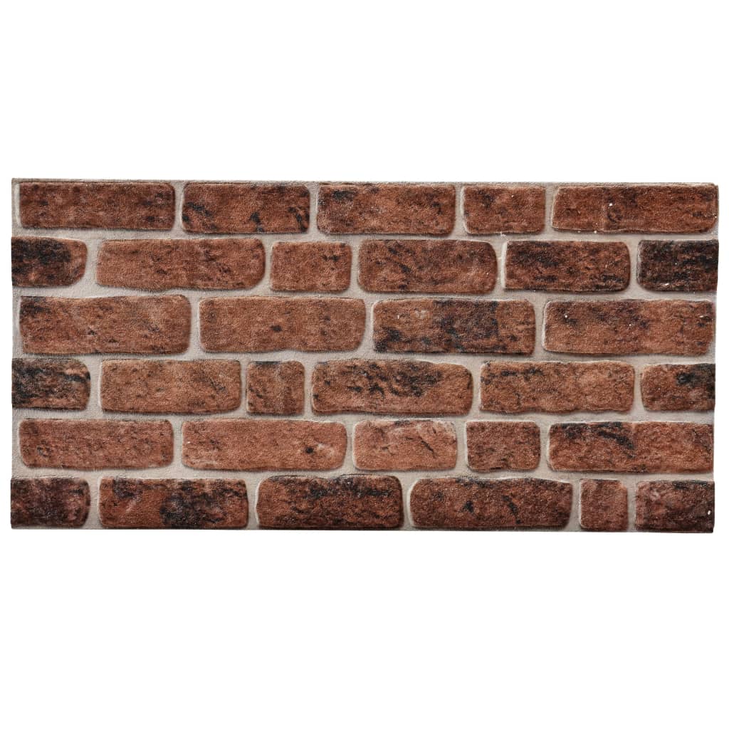 vidaXL 3D Wall Panels with Dark Brown Brick Design 11 pcs EPS