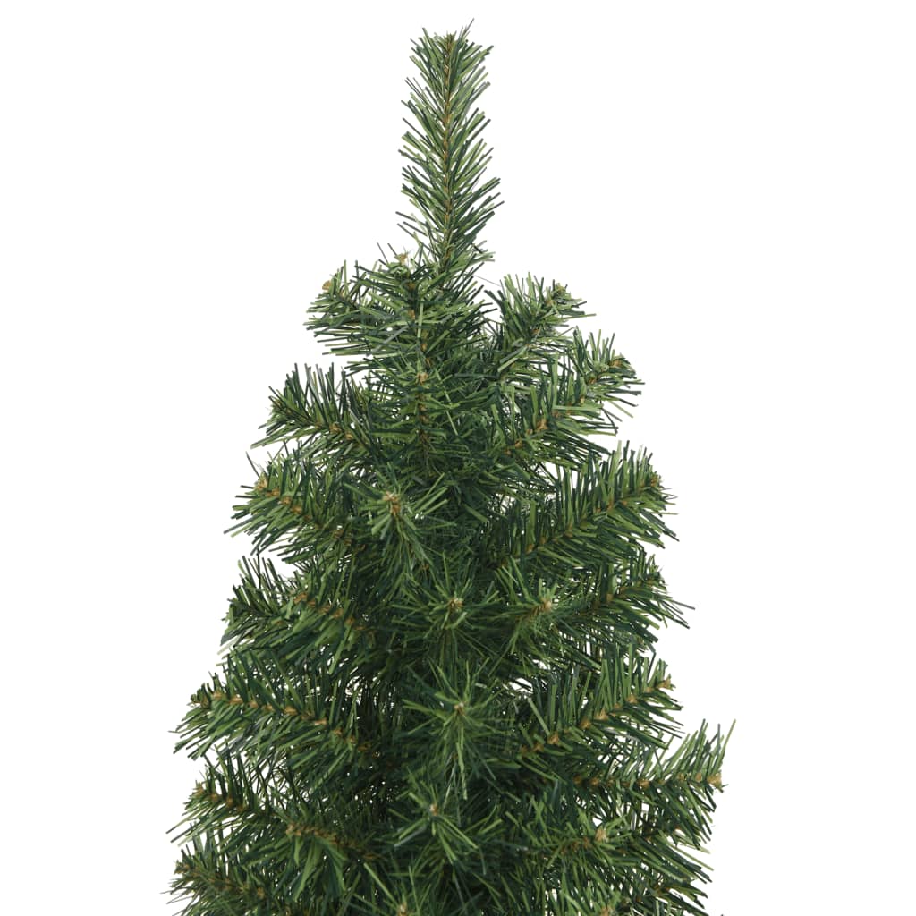 vidaXL Slim Artificial Christmas Tree with Stand Green 7 ft PVC