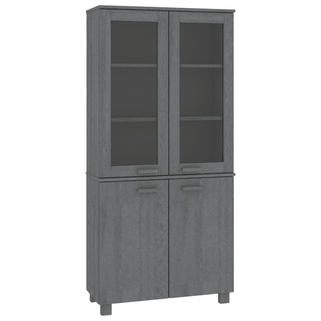 vidaXL Highboard HAMAR Solid Wood Pine Dark Gray