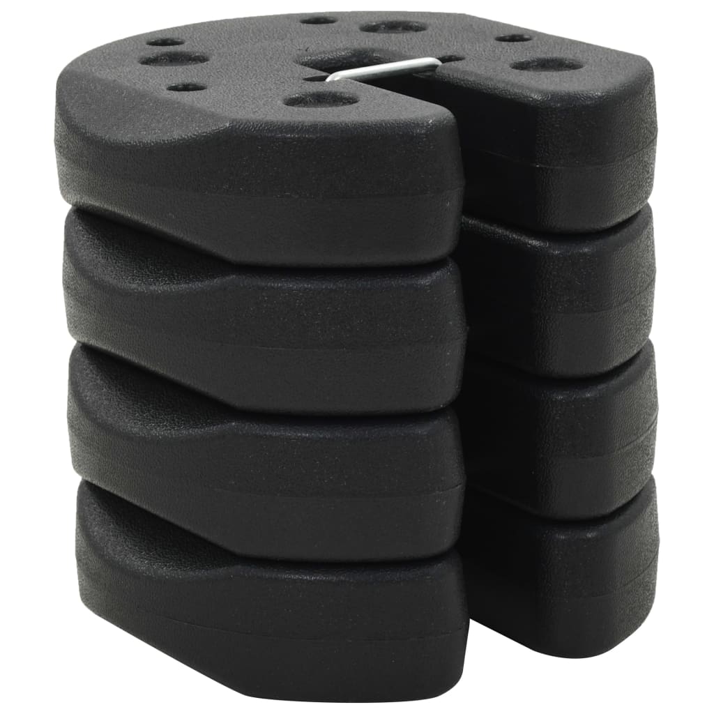 vidaXL Gazebo Weight Plates 4 pcs Black 8.7"x2" Concrete